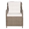 vidaXL Armchair Set of 2 Brown and cream white