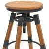 vidaXL Bar Stool Set of 2 Natural Wood Solid Fir Wood & Steel