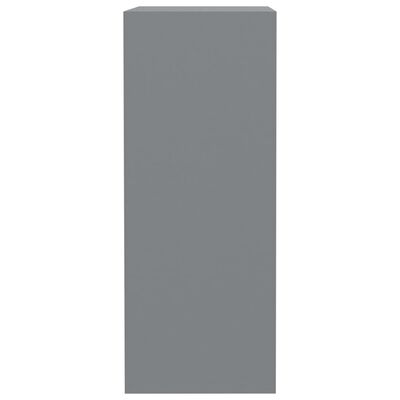 vidaXL 2-Tier Book Cabinet Gray 15.7"x11.8"x30.1" Chipboard