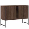 vidaXL Bathroom Sink Cabinet Brown oak Engineered wood, powder-coated steel