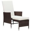 vidaXL Garden Lounge Set Brown and Cream White