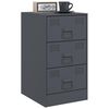 vidaXL Bedside Cabinet Set of 2 Anthracite Cold-rolled steel