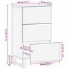 vidaXL Media Storage Cabinets & Racks White and Black 40 x 33 x 75 cm