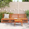 vidaXL Garden Sofa Wax Brown Solid pine wood 27.6 x 27.6 x 26.4 in