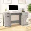 vidaXL Desk Concrete Grey Engineered Wood Medium Desk Rectangular