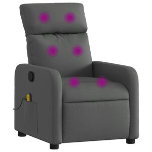 vidaXL Massage Recliner Chair Dark grey