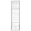 vidaXL Gabion Basket Posts 2 pcs 19.7"x19.7"x70.9" Iron