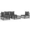 vidaXL Garden Lounge Set Anthracite Woven fabric Modular