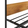 vidaXL Pull-out Bed Frame Black Powder-Coated Metal, MDF, Plastic Twin