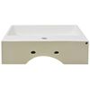 vidaXL Basin with Faucet Hole Ceramic White 20.3"x15.2"x5.9"