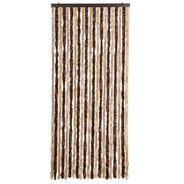 vidaXL Insect Curtain Beige and Light Brown 35.4x86.6" Chenille