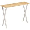 vidaXL Console Table Natural wood and metallic