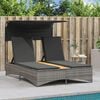 vidaXL Patio Double Sun Lounger Gray