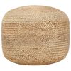 vidaXL Pouffe Beige Jute, EPS foam balls Medium Pouffe Round Rustic