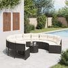 vidaXL Garden Sofa Black, Cream White