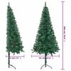 vidaXL Artificial Christmas Tree Green PVC, Steel 5.9 ft tall