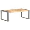 vidaXL Coffee Table Gray Rough Mango Wood Medium Durable Coffee Table
