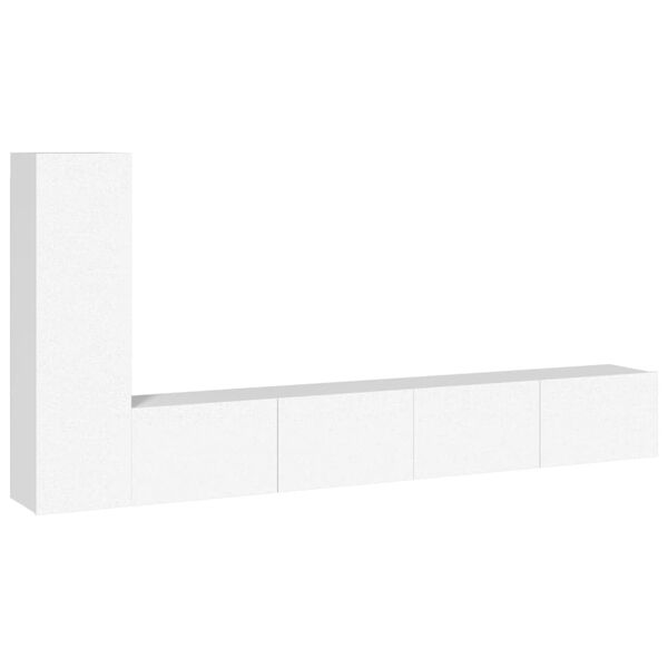 vidaXL TV Cabinet Set Set of 3 White Engineered wood Standard