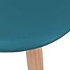vidaXL Dining Chair Set of 6 Turquoise Plastic seat and rubberwood legs
