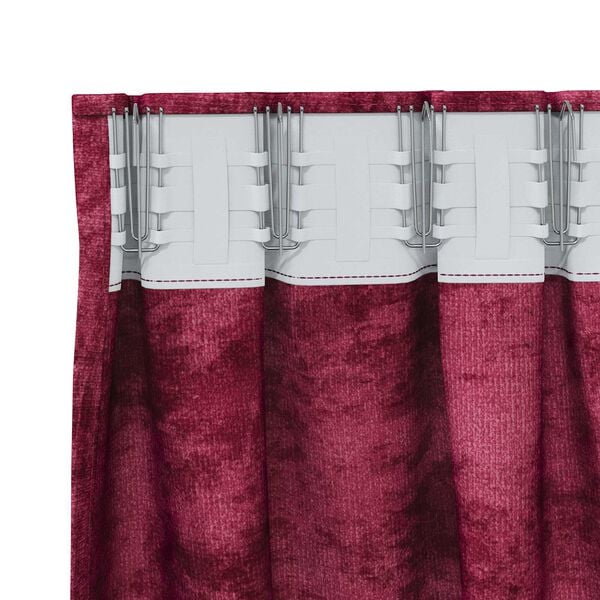 vidaXL Velvet Curtains 2 pcs Wine red 68.90 x 55.12 in Velvet