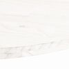 vidaXL Table Top White Solid Pine Wood Medium Durable Table Top Oval
