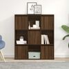 vidaXL Bookcase Brown oak Engineered wood Medium Bookcase Rectangular