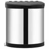 vidaXL Kitchen Built-in Dust Bin Stainless Steel 3.2 gal