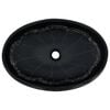 vidaXL Countertop Basin Black Oval 23.2x15.7x5.9" Ceramic