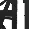 vidaXL Garden Gate Black 39.4x78.7" Steel Light Design