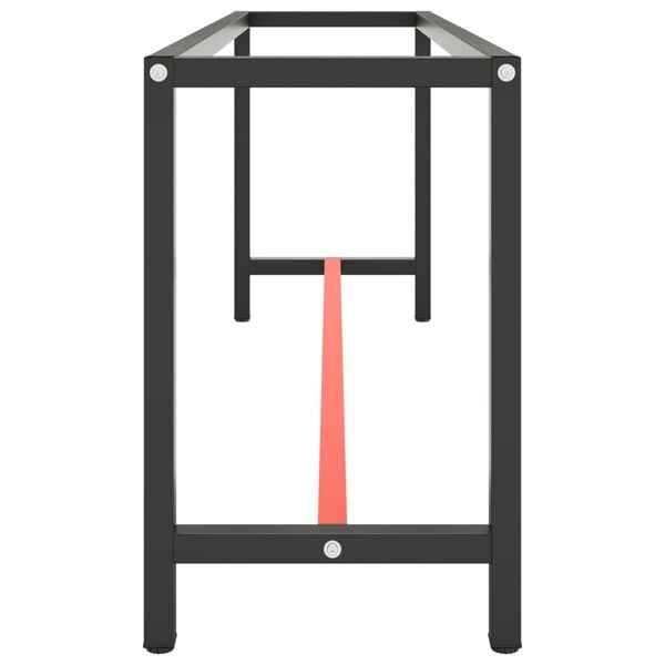 vidaXL Work Bench Frame Matte black and matte red Powder-coated metal