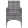 vidaXL Garden Dining Set Grey, Dark grey, Black