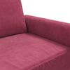 vidaXL 2-seater Sofa Wine Red Velvet, Metal, Foam Medium
