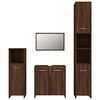 vidaXL Bathroom Furniture Set Brown Oak Engineered Wood
