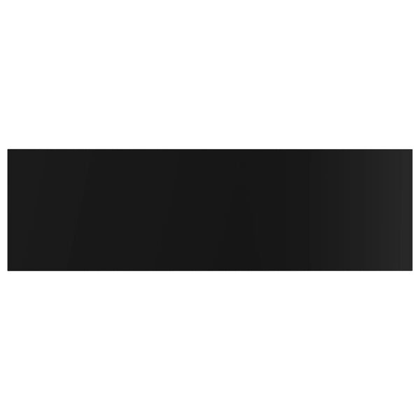 vidaXL Shelf Set of 4 High gloss black Engineered wood