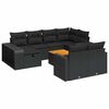 vidaXL Garden Sofa Set Black