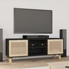 vidaXL TV Cabinet Black Engineered wood 41.3 in x 11.8 in x 15.7 in