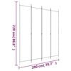 vidaXL 4-Panel Room Divider Black 78.7"x86.6" Fabric