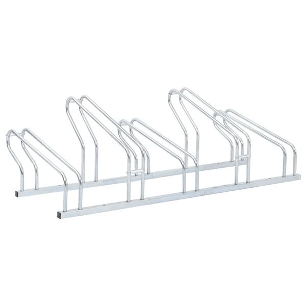 vidaXL Bicycle Stand for 5 Bikes Floor Freestanding Galvanized Steel