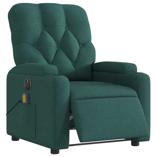 vidaXL Electric Massage Recliner Chair Dark Green