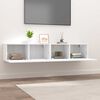 vidaXL TV Cabinet Set of 2 White Engineered Wood Medium TV Cabinet