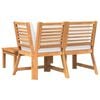 vidaXL Garden Lounge Set Cream and Acacia Wood
