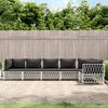 vidaXL Garden Lounge Set White, Dark Grey