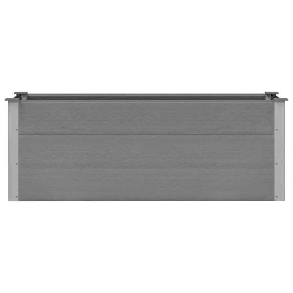 vidaXL Garden Raised Bed Grey Wood-plastic composite Large Durable