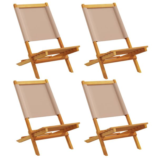 vidaXL Garden Chair Set of 4 Taupe