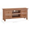 vidaXL TV Stand 39.4"x11.8"x17.7" Solid Wood Mahogany