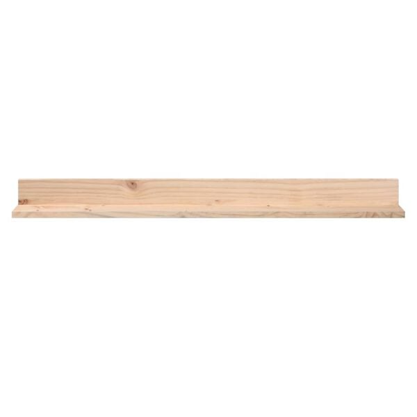 vidaXL Wall Shelf Natural pine Solid pine wood 43.3 in x 4.3 in x 3.5 in