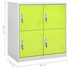 vidaXL Locker Cabinet Set of 5 Light Grey and Green Steel Medium