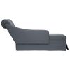 vidaXL Chaise Lounge Dark grey Velvet, plywood, plastic, foam Medium