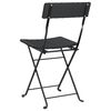 vidaXL Folding Bistro Chair Set of 8 Black