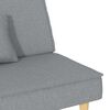 vidaXL Sofa Bed Light grey Fabric (100% polyester), plywood Medium